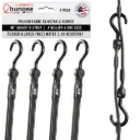 PERFECT BUNGEE | 36" ADJUSTABLE BUNGEE STRAP 4 PACK BOX - BLACK