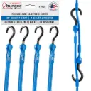 PERFECT BUNGEE | 36" ADJUSTABLE BUNGEE STRAP 4 PACK BOX - BLUE