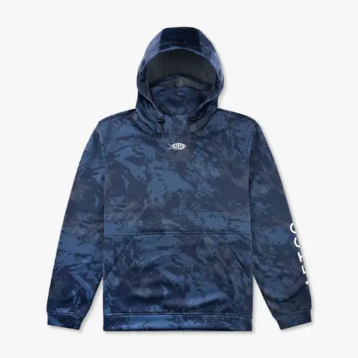 AFTCO Reaper Technical Sweatshirt - Naval Storm Camo