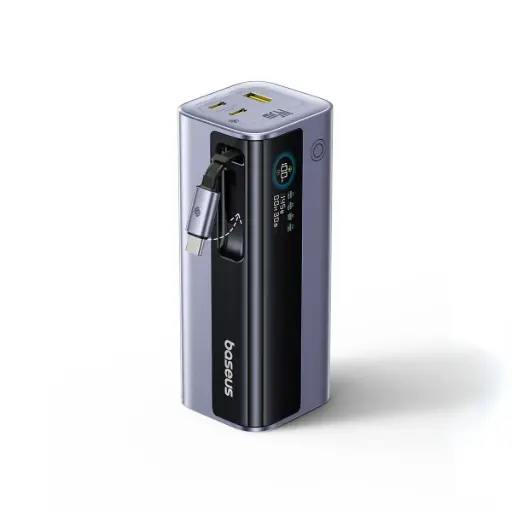 [E0027B01] [E0027B01]Baseus EnerGeek GR11 Power Bank 20000mAh 145W with Retractable Cable – Grey