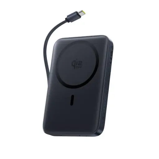 [E0028V00] E0028V00 Baseus PicoGo AM61 Qi2.2 Magnetic Power Bank with Built-in Cable 10000mAh 45W – Cosmic Black		 