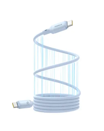 [P10376800311-00] P10376800311-00 Baseus PicoGo 1m USB-C to USB-C 240W Magnetic Liquid Silicone Cable – Blue		 