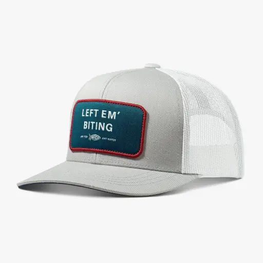 AFTCO Guide Sayings Trucker Hat - Oyster Gray 