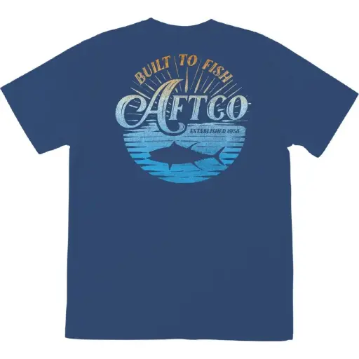 AFTCO ALKALINE SS T-SHIRT - STORM BLUE