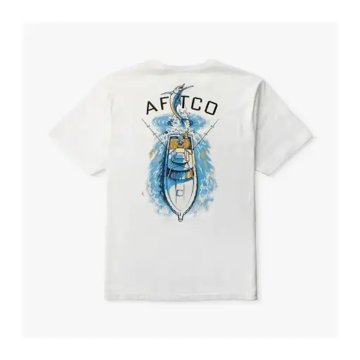 AFTCO Top View SS T-Shirt - White