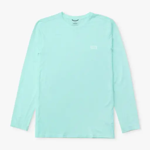 AFTCO Air-O Mesh LS Sun Protection Shirt - Shoreline Blue Heather