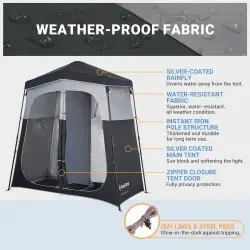KingCamp Double Room Camping Shower Tent MARASUSA Q Ⅱ KT2417