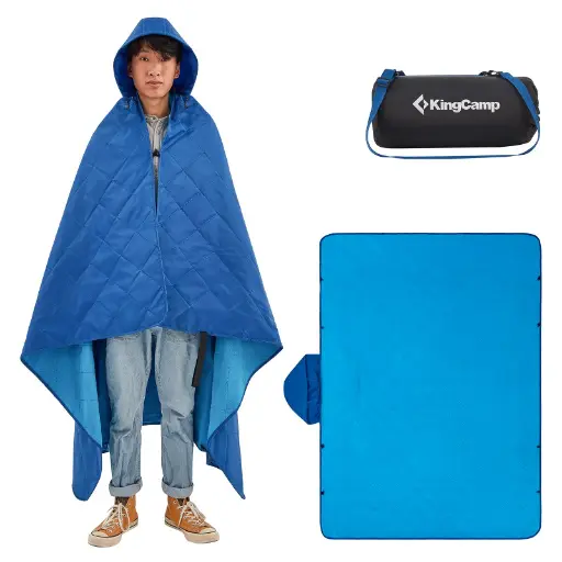 [6923334503464] KingCamp Outdoor Privacy Shower Tent - BLUE/GREY KT2002